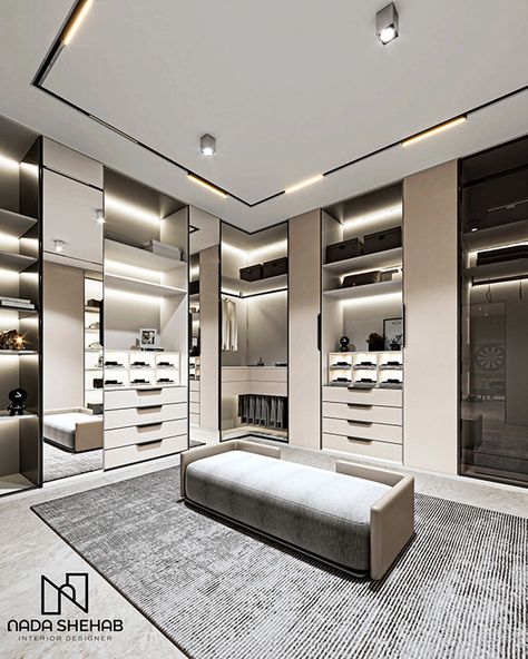 C O L L E C T I O N on Behance Walk In Modern Closet, Behance Closet, Walk In Closet With Doors, L Dressing Room, Luxury Walk In Closet Design, Walk In Closet Design Luxury, Modern Luxury Walk In Closet, Dressing Rooms Ideas, Walk In Closet Modern