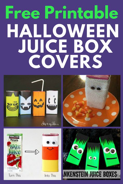 Halloween Party Ideas - Bling out your kiddo's juice boxes this Halloween by decorating them with spook-tacular covers!  Easy to make at home - or perfect for a class Halloween party craft!  #FINDinista.com #halloween #halloweenparty #halloweenfood #craft #kidscraft #kidsparty #halloweencrafts #fall #fallcrafts Halloween Juice Box Covers, Halloween Juice Box, Kindergarten Halloween Party, Halloween Classroom Treats, Preschool Halloween Party, Halloween Party Craft, Class Treats, Halloween Juice, Halloween School Treats