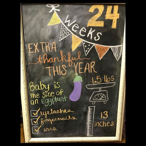 24 weeks pregnant  Pregnancy chalkboard Weekly Pregnancy Chalkboard, Weekly Chalkboard, Weekly Pregnancy, 24 Weeks Pregnant, Pregnancy Chalkboard, Weeks Pregnant, Pregnancy Week By Week, Chalkboard Quotes, Art Quotes