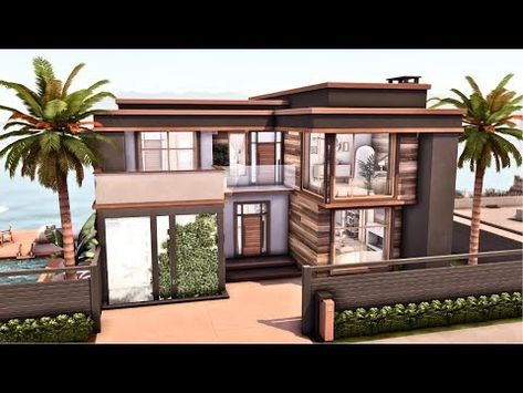 Modern Manzanita Terrace 🏡 The Sims 4 Speed Build | No CC - YouTube Modern Sims 4 House, Modern House Sims 4, Sims 4 Challenges, Sims 4 Speed Build, Back Deck, Sims 4 Houses, Sims House, The Sims 4, Contemporary House