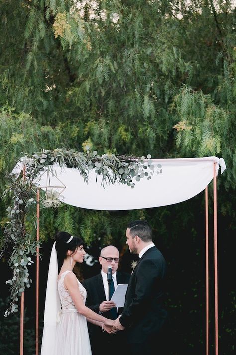 Ceremony arbor Wedding Chuppah Flowers, Chuppah Flowers, Ceremony Arbor, Wedding Chuppah, Samantha Wedding, Wedding Venue Los Angeles, Wedding Ceremony Arch, Geometric Wedding, 100 Layer Cake