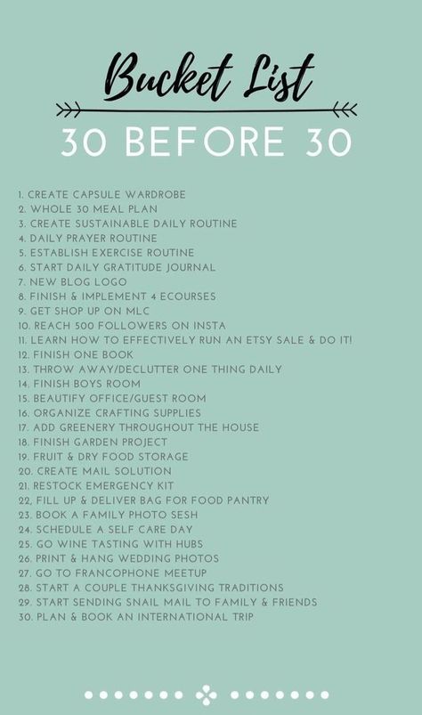 Bucket List Life Goals, 30 Before 30 Bucket List, Things To Do Before 30, 30 Things To Do Before 30, 30 Before 30, Life Goals List, Bucket List Life, Whole 30 Meal Plan, The Bucket List