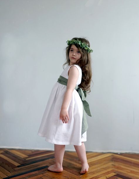 White Flower Girl Dress,occasion Toddler Dress,junior Bridesmaid Dress,boho Linen Girl Dress,gifts for Girls - Etsy Australia White Flower Girl Dress, Bridesmaid Dresses Boho, Junior Bridesmaid Dress, White Flower Girl Dresses, Dress Occasion, Victoria Dress, Junior Bridesmaid Dresses, Junior Bridesmaid, Dress Boho