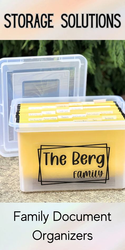 Home File Box Paperwork Organizer Household File Organizer Bin for Family Organization Tote Emergency Planner Household Document Organizer - Etsy Document Storage Ideas, File Box Organization, Document Organization, Family Organization, Storage Totes, Document Organizer, Organizing Paperwork, Bill Organization, File Organizer