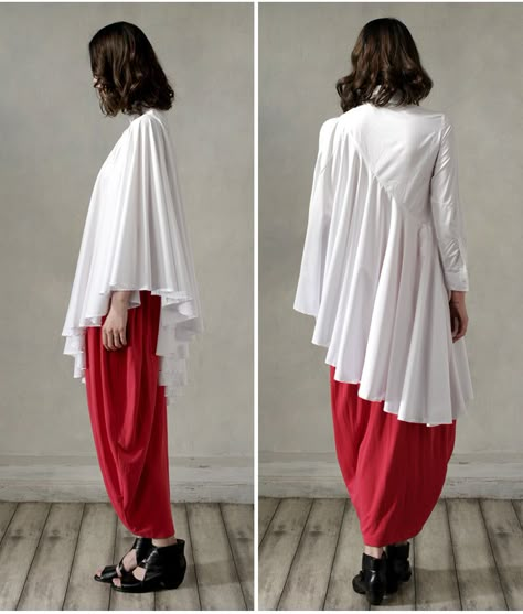 Long Irregular Shirt Loose Women's Curved Draped Hem – Ofelya Boutique Trash Fashion, Beauty And The Beast Costume, Fashion Show Dresses, White Oxford, Arab Fashion, Fashionista Clothes, Fashion Design Drawings, Indian Fashion Dresses, Diy Dress