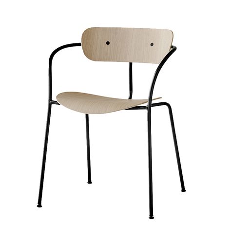 Pavilion Chair | Anderssen & Voll | &Tradition | SUITE NY Pavilion Chair, Danish House, My Scandinavian Home, Tudor Cottage, Oak Chair, Black Steel Frame, Office Seating, Scandinavian Home, Chair Backs