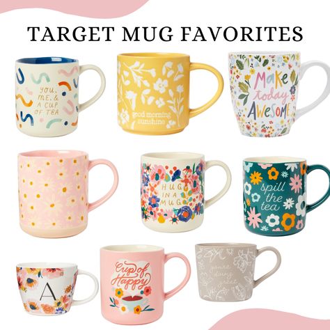 Target Coffee and Tea Mugs #target #targetfinds #coffee #tea #coffeemugs Cute Ceramic Mugs Target, Cute Mugs Target, Large Coffee Mugs Target, Anthropologie Coffee Mugs, Object Painting, Anthropologie Monogram Mug, Monogram Mug, Sublimation Mug, Mug Sublimation