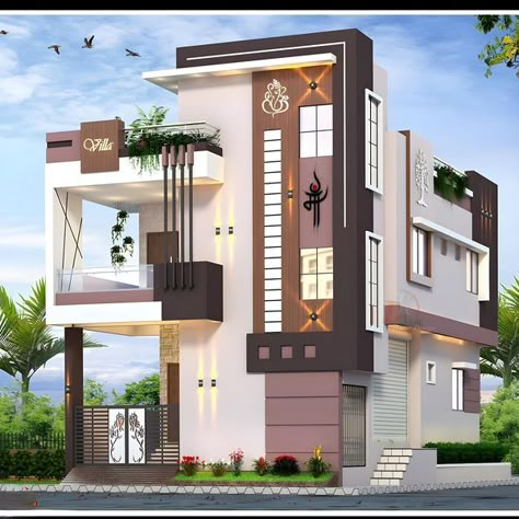 VS Home Design Indian House Exterior Design, Best Exterior House Paint, House Structure Design, South Facing House, Building Front Designs, Bedroom Design Styles, House Main Gates Design, House Outer Design, House Roof Design