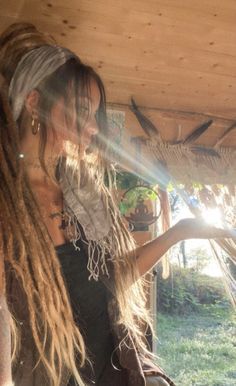 Girl Dread Hairstyles, Partial Dreads Curly Hair, 70s Hippie Hair, Dreadlocks Aesthetic, Half Dreads, White Girl Dreads, Boho Dreads, Hippie Dreads, Partial Dreads