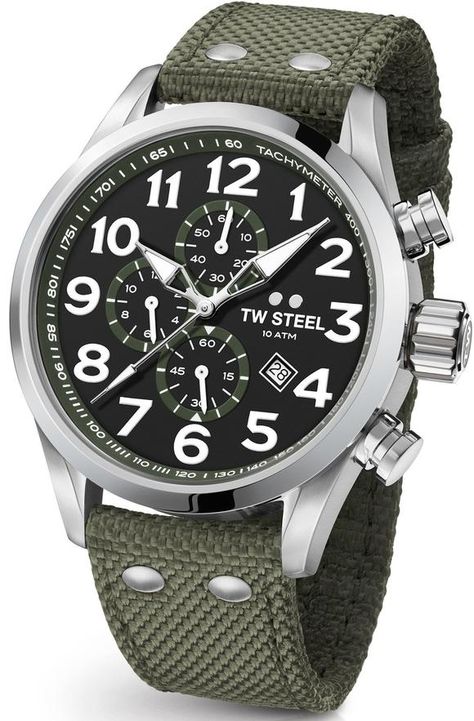 Sporty Watch, Tw Steel, Army Watches, Mens Chronograph, Chronograph Watch Men, Valentino Rossi, Analog Watch, 100m, Stainless Steel Watch