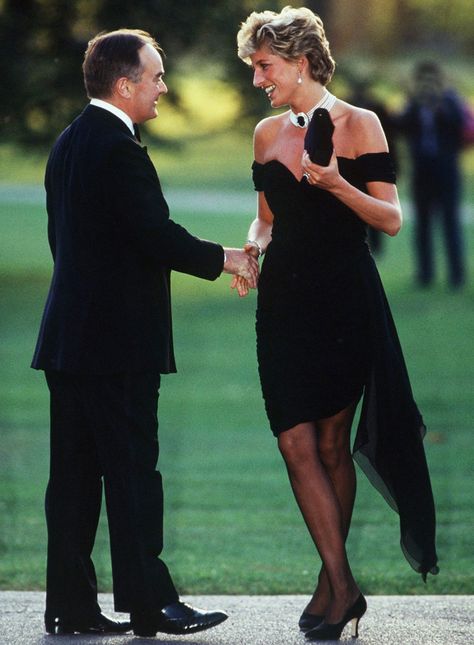 The Real Story of Princess Diana’s ‘Revenge’ Dress — and How She Nearly Didn’t Wear It Anna Harvey, Princess Diana Revenge Dress, Revenge Dress, Short Black Cocktail Dress, Queen Diana, Diana Princesa, Revealing Dresses, Revealing Dress, Diana Fashion