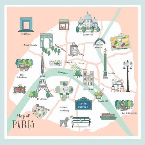 Illustrated map of Paris and its arrondissements Paris has 20 arrondissements, each with its own personality. Let's compare each area with advice on where to stay in Paris, as well as where to visit. #paris #france #europe Where To Stay In Paris, Paris Sightseeing, Map Of Paris, Paris Illustration, Plan Paris, Latin Quarter, Paris Guide, Paris Map, Paris Hotels