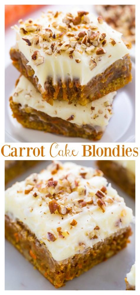 Blondie Dessert, Resep Brownies, Blondies Recipe, Slow Cooker Desserts, No Bake Bars, Cake Bars, Dessert Bar, Easter Dessert, Food Cakes