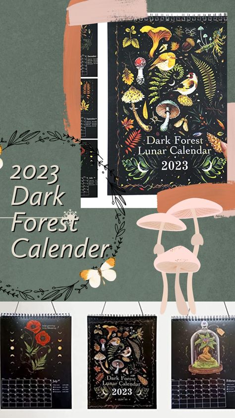 This 2023 lunar calander can be used as a desk calendar or a hanging calendar. It includes the moon phases as well as zodiacs. This item is pritned on high quality paper and features 12 original illustrations. This is an amazon find ad. Hanging Calendar, Moon Calendar, Unique Calendar, Wall Calendars, Lunar Calendar, Calendar Date, Desk Calendar, Office Art, Dark Forest