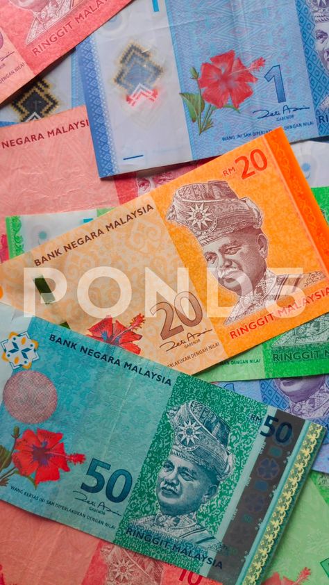 Rotating Stack Of Malaysian Ringgit Malaysian Ringgit, Country Music, Stock Video, Royalty Free, Models, Music