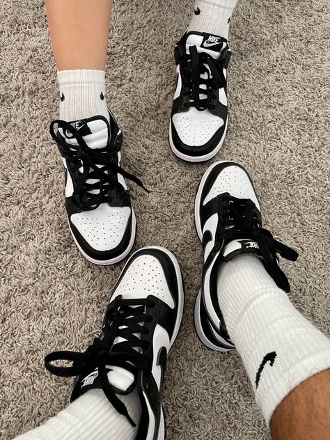 Matching Shoes For Couples Jordans, Couples Matching Shoes, Matching Shoes For Couples, Couple Shoes Matching, Nike Dunk Panda, Jordan Couples, Dunk Panda, Shoes Matching, Matching Shoes