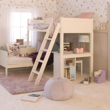 Fargo high sleeper beds with furniture underneath | Fargo loft beds | Little Folks Furniture Bed With Futon, The Best Sleepover, White Bunk Bed, Bed With Desk Underneath, Comfy Futon, Single Loft Bed, Sleeper Beds, Bed With Sofa, Futon Chair Bed