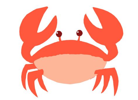 Crab Painting Acrylics Easy, Crab Painting Easy, Crab Painted Rock, Crab Drawing Easy, Crab Clipart, Crab Drawing, Crab Illustration, Pinup Tattoo, Crab Painting