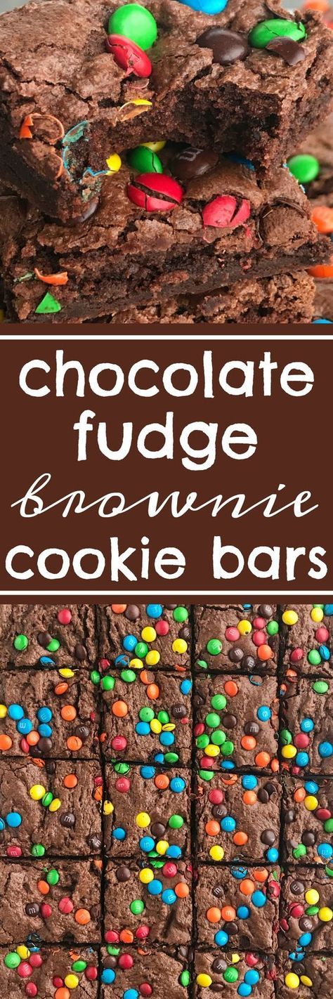 Chocolate Fudge Brownie Cookie Bars | Homemade Brownies | Brownie Recipes | Cookie Bars | Chocolate Fudge Recipe | Dessert Recipes #dessertrecipes #brownierecipes #homemadebrownies M And M Brownies Recipe, M And M Brownies, M M Brownies Recipe, Brownie Cookie Bars, Chocolate Fudge Bars, Brownies Homemade, Brownie Mix Cookies, Fudge Recipes Chocolate, Bars Chocolate