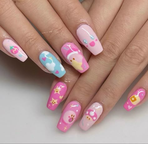 Spring Nail Ideas, Nail Short, Pink Glitter Nails, Cute Simple Nails, Anime Nails, Spring Nail Designs, Nails Aesthetic, Work Nails, Pretty Gel Nails