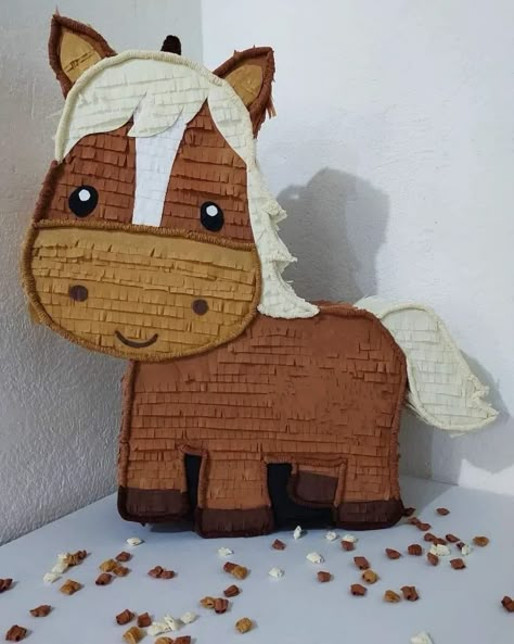 My First Rodeo Pinata, My First Rodeo Piñata, First Rodeo Pinata, Rodeo Pinata, Cowboy Pinata, Charro Theme Party, Horse Pinata, Barn Birthday Party, Cowboy First Birthday