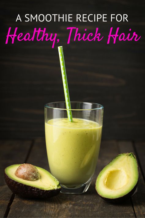 Top 5 Foods For Thick, Healthy Hair | Olivia Budgen Smoothies For Healthy Hair, Smoothie Cucumber, Hair Growth Smoothie Recipes, Healthy Thick Hair, Super Hair Growth, Hair Smoothie, Hair Growth Foods, Frozen Bananas, Healthy Hair Tips