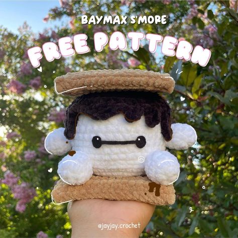 Jade ✿ Crochet | My Baymax S’more pattern is finally here!🥳 & on @ribblr_it for FREE as promised, to thank all my amazing followers for supporting me🤎 & a... | Instagram Crochet Disney, Kawaii Crochet, Baymax, Unique Crochet, Amigurumi Free Pattern, Learn To Crochet, Crochet For Beginners, Easy Projects, Cute Crochet