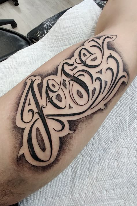 Jose In Cursive, Jose Name Tattoo Design, Jose Name Tattoo, J Tattoo, J Names, Chicano Lettering, Fancy Writing, Lettering Styles Alphabet, Chicano Style Tattoo