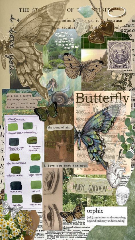 #flowers #aesthetic ￼#moodboard #butterfly #greenaesthetic Portfolio Design Layout Aesthetic, Butterfly Theme Board Fashion, Butterfly Mood Board Inspiration, Mood Board For Graphic Design, Creative Mood Board Ideas, Butterfly Mood Board Fashion, Mood Board Flowers, Fashion Mood Board Inspiration, Moodboard Collage Aesthetic