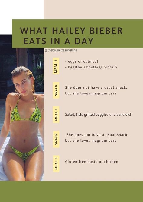 Hailey Bieber Diet Plan, Victoria Secret Breakfast, Hailey Bieber Diet, Supermodel Diet, Healthy Protein Smoothies, Model Diet Plan, Victoria Secret Diet, Model Diet, Picky Toddler