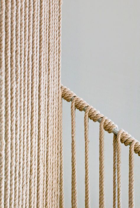 Rope Fence, Stairs Wood, Rope Railing, Straight Stairs, Boutique Hotels Design, Wall White, Interior Minimalista, Freestanding Bathtub, Mallorca Spain