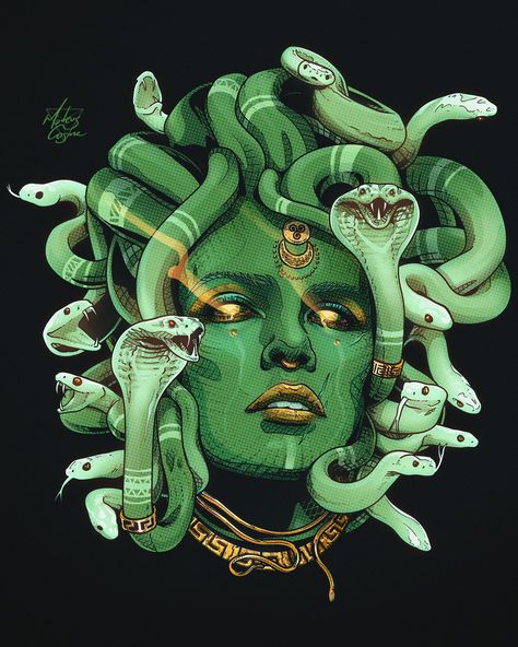 Medusa Artwork, Arte Hippy, Medusa Tattoo Design, Medusa Gorgon, Medusa Art, Medusa Tattoo, Greek Mythology Art, Mythology Art, Greek Art