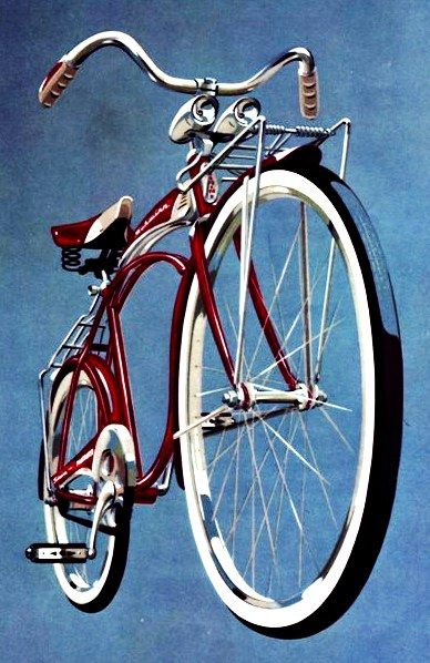 1959-schwinn-panther-2-ii-detail Vintage Bycicles, Cushman Scooters, Schwinn Vintage, Schwinn Cruiser, Bici Retro, Schwinn Bicycles, Schwinn Bike, Antique Bicycles, Red Bike