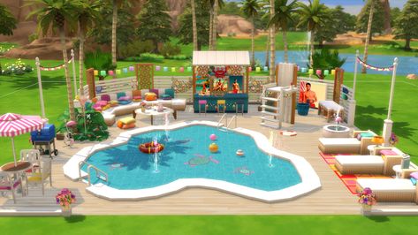 Sims 4 Small Pool Ideas, Sims 4 Pool Ideas Base Game, Sims 4 Splash Pad, Sims 4 Public Pool Ideas, Sims 4 Pool House, Sims 4 Community Pool, Sims Pool Ideas, The Sims 4 Pool Ideas, Sims 4 Water Park