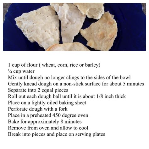 Memorial Bread * Instructions from jw.org website Jw Elder Appreciation Dinner, Assembly Lunch Ideas Jw, Memorial Bread Recipe Jw, Enjoy Memorial Jw, Jw Memorial, Unleavened Bread Recipe, Jw Inspiration, Unleavened Bread, Worship Ideas