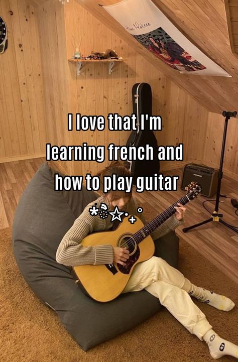 #aesthetic #guitargirl #french #relatable #whisper #whisperacc French Playlist Cover, French Language Aesthetic, Learning French Aesthetic, Studying Languages, Language Motivation, Being Aesthetic, Language Tips, Summer Vision, Study French