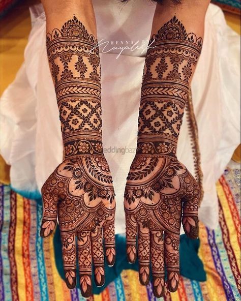 Top 180+ Simple Mehndi Designs | WeddingBazaar Mehndi Designs Back Hand, Mehndi Designs Back, Bridal Mehendi Designs Wedding, Mehndi Arabic, Wedding Henna Designs, Indian Henna Designs, Mehandhi Designs, Hand Mehndi Designs, Mehndi Designs Simple