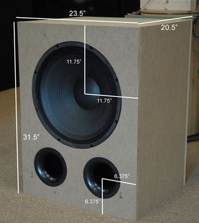 Diy Subwoofer Box Design, Subwoofer Diy, Diy Subwoofer Box, Home Theater Subwoofer, Diy Subwoofer, Speaker Plans, Subwoofer Box Design, Speaker Enclosure, Speaker Projects