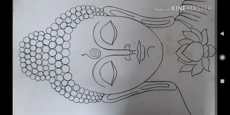 Buddha Outline Drawing, Buddha Drawing, Buddha Art Drawing, Abstracted Art, Kerala Mural Painting, Buddha Art Painting, Colorful Rangoli, Crochet Edging Patterns, Lippan Art