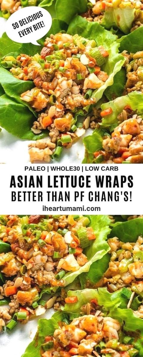 Keto Lettuce Wraps, Chinese Starters, Asian Chicken Lettuce Wraps, Asian Lettuce Wraps, Whole30 Keto, Whole30 Dinners, Lettuce Wrap Recipes, Whole 30 Diet, Healthy Food Facts