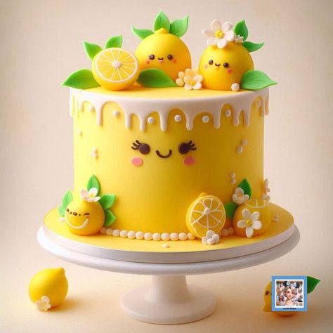 Discover how to create a delightful lemon-themed cake with AI image prompts. This blog post features a cute lemon cake design that's perfect for adding a splash of sunshine to any celebration. #Lemon #Cake #CakeDecorating #Lemons #Cute #Fun #Birthday #Baking #ai Cute Lemon Cake, Lemon Themed Cake, Lemon Cake Design, Shark Fin Cupcakes, Image Prompts, Summer Salads With Fruit, Food Park, Ice Cream Cookie Sandwich, Lemon Blossoms