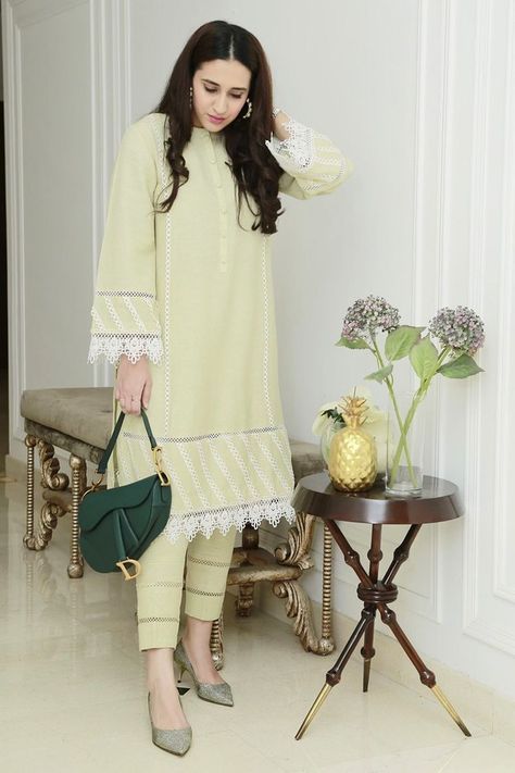 Discover exquisite Pakistani suits for every occasion! From party wear to casual elegance, explore a stunning collection of Pakistani dresses perfect for weddings, parties, and everyday chic. Elevate your wardrobe with intricate designs and luxurious fabrics. Find your ideal dress outfit among our curated selection of suits and outfits. Don't miss out on the latest trends in Pakistani fashion! #PakistaniSuits #DressesCasual #SuitDesign #Fashion #Outfits #PakistaniOutfits Plane Suit Designs With Lace, Plane Suit Designs, Shirt Design For Women, Ansab Jahangir, Bee Icon, Stylish Kurtis Design, Lace Dress Design, Trendy Shirt Designs, Pakistani Wedding Outfits