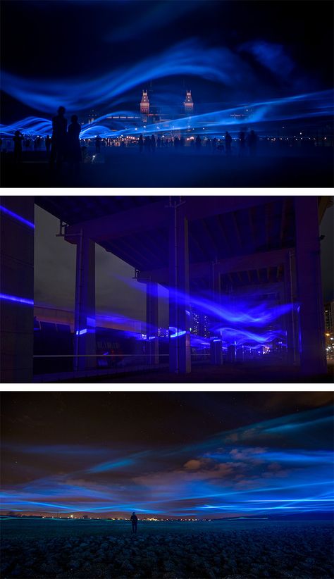 WATERLICHT: An Immersive Light Installation Conveys the Power and Poetry of Water Water Light Installation, Water Art Installation, Artistic Videos, Water Projection, Projection Installation, Water Installation, Giger Art, Light Art Installation, Chaos Magic