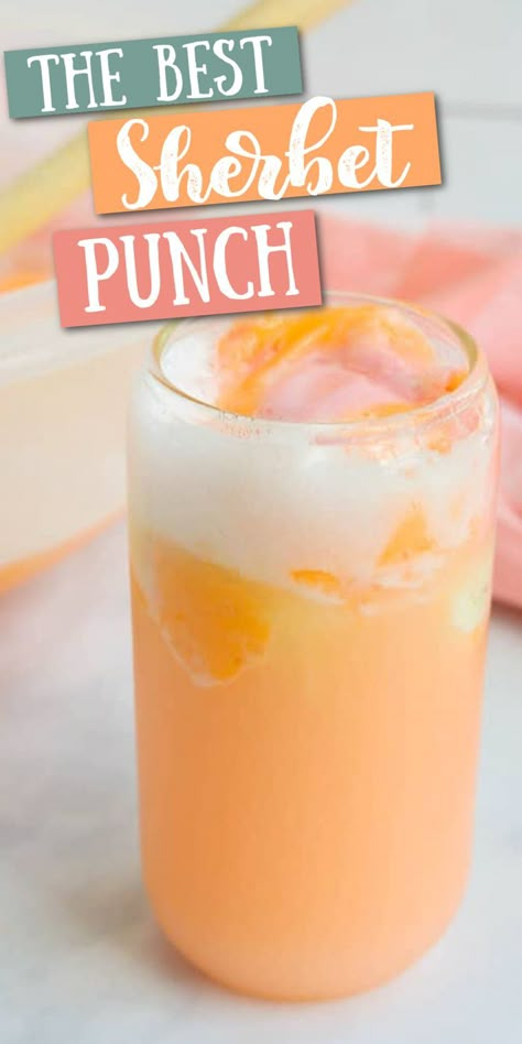 Wedding Shower Punch, Wedding Punch Recipes, How To Make Sherbet, Shower Punch Recipes, Bridal Shower Punch, Best Punch Recipe, Wedding Punch, Sherbet Punch Recipes, Shower Punch