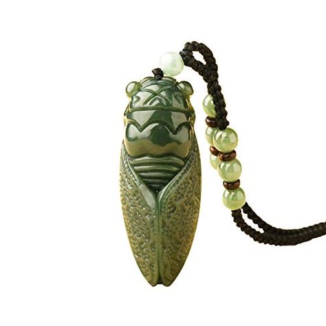 PRICES MAY VARY. Natural HeTian jadeite Cicada Size:43*17*12mm Chinese Traditional jade stone hand-carved The texture is thick, the workmanship is delicate, Can be gift Rope can be adjusted in length Theme: pendant
 Color:Photo Color 
Size:43*17*12mm
Material:jade 
 Condition:New Can be worn by both men and women Hetian Jade, Magical Jewelry, Funky Jewelry, Chinese Traditional, Hippie Jewelry, Jade Jewelry, Jade Stone, Dream Jewelry, Jewelry Inspo