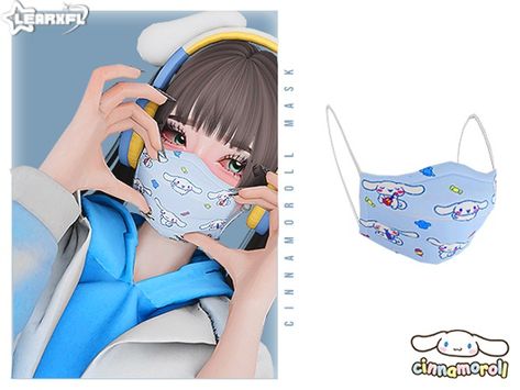 Cinnamoroll Back To School Collection - Cinnamoroll Mask [4/17 Items] | Patreon Sims 4 Anime, Cute Mask, Save File, Sims 4 Dresses, School Sets, School Collection, Sims Hair, Female Male, Sims 4 Cc Finds