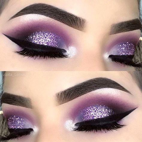 Purple Smokey Eye Makeup Ideas to Open the Party Season ★ See more: http://glaminati.com/purple-smokey-eye/ Machiaj Smokey Eyes, Purple Smokey Eye Makeup, Make Up Designs, Jasmine Wedding, Smokey Eye Makeup Look, Mekap Mata, Purple Smokey Eye, Day Makeup Looks, Purple Eye Makeup