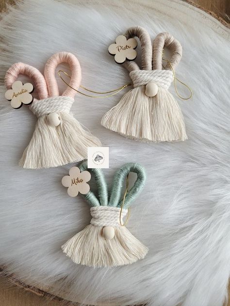 Easter Macrame Ideas, Macrame Patterns Free, Easter Macrame, Macrame Easter, Macrame Gnome, Easter Gnomes, Easter 2024, Macrame Tutorials, Macrame Ideas