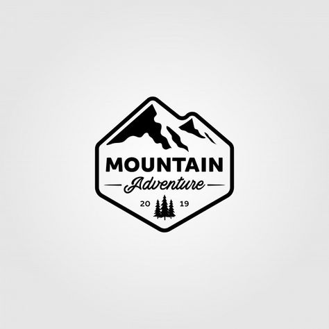 Logo Montagne, Camping Logo, Vector Mountain, Boho Logo Design, Camp Brand, Adventure Logo, City Logo, Mountain Logos, Mountain Adventure