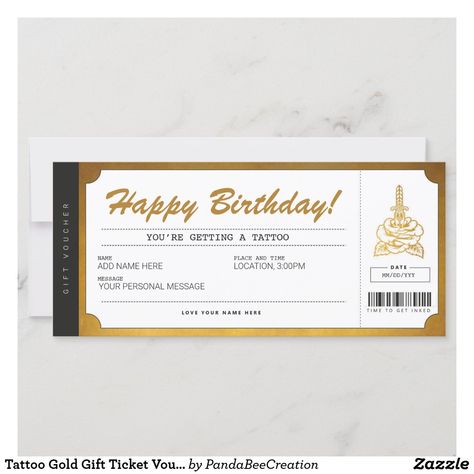 Tattoo Voucher, Ear Piercing Gold, Tattoo Ticket, Horse Riding Lessons, Getting Your Ears Pierced, Tattoo Gold, Shop Tattoo, Diy Easter Gifts, Gold Tattoo